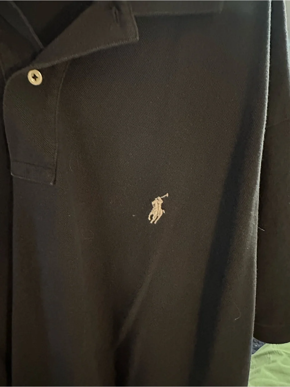 Ralph Lauren Black Polo Shirt with Embroidered Pony 3XL